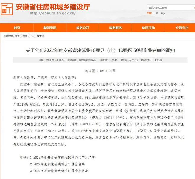 喜报！富煌钢构再次荣登安徽省建筑业50强企业榜单开云体育 开云官网(图1)