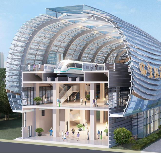 造型比翼齐飞!四川首个网架钢结构城市轨道交通车Kaiyun 开云站开始网架施工(图2) 造型比翼齐飞!四川首个网架钢结构城市轨道交通车Kaiyun 开云站开始网架施工(图2)