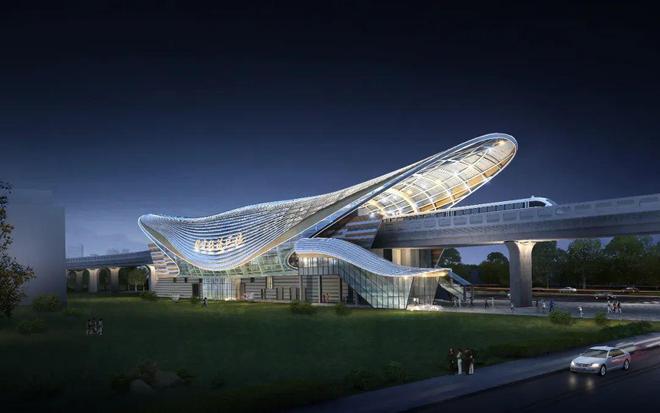 造型比翼齐飞!四川首个网架钢结构城市轨道交通车Kaiyun 开云站开始网架施工(图4) 造型比翼齐飞!四川首个网架钢结构城市轨道交通车Kaiyun 开云站开始网架施工(图4)