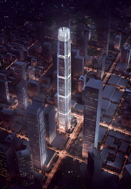 4998米江苏未来Kaiyun 开云第一高楼钢结构巨柱冲出地面(图2) 4998米江苏未来Kaiyun 开云第一高楼钢结构巨柱冲出地面(图2)