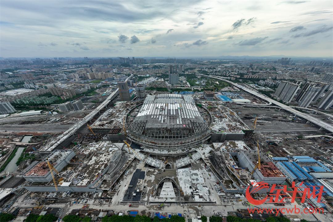开云 开云体育官网超十万吨站房钢结构整体完工！新建广州白云站全面封顶(图7)