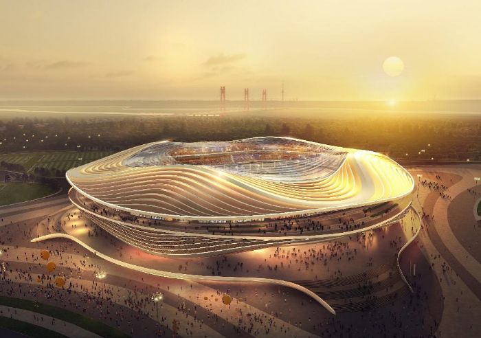 开云 开云体育官网黄河体育中心专业足球场项目主体结构封顶(图3)