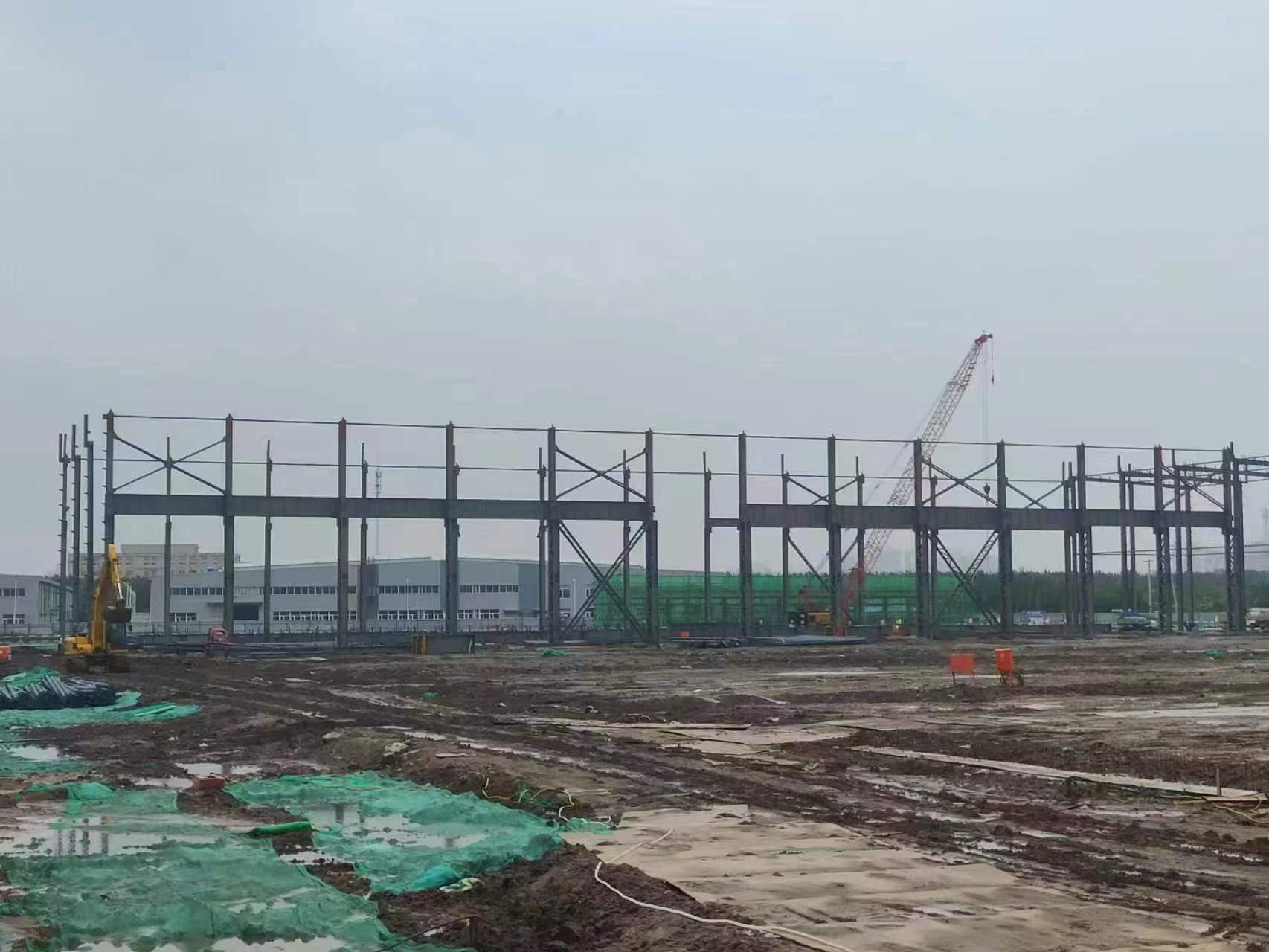 开云体育 开云平台广东鸿图汽车轻量化智能制造华北基地项目进入钢结构施工阶段(图2)