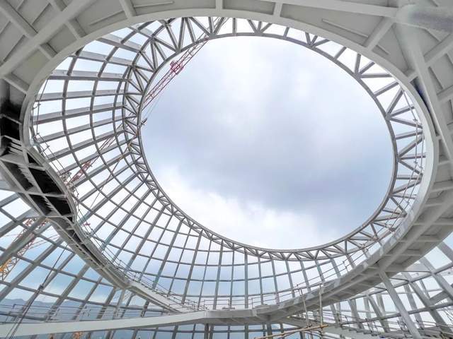 开云体育 开云平台宜宾新地标：“竹颂”主体钢结构成型(图5)